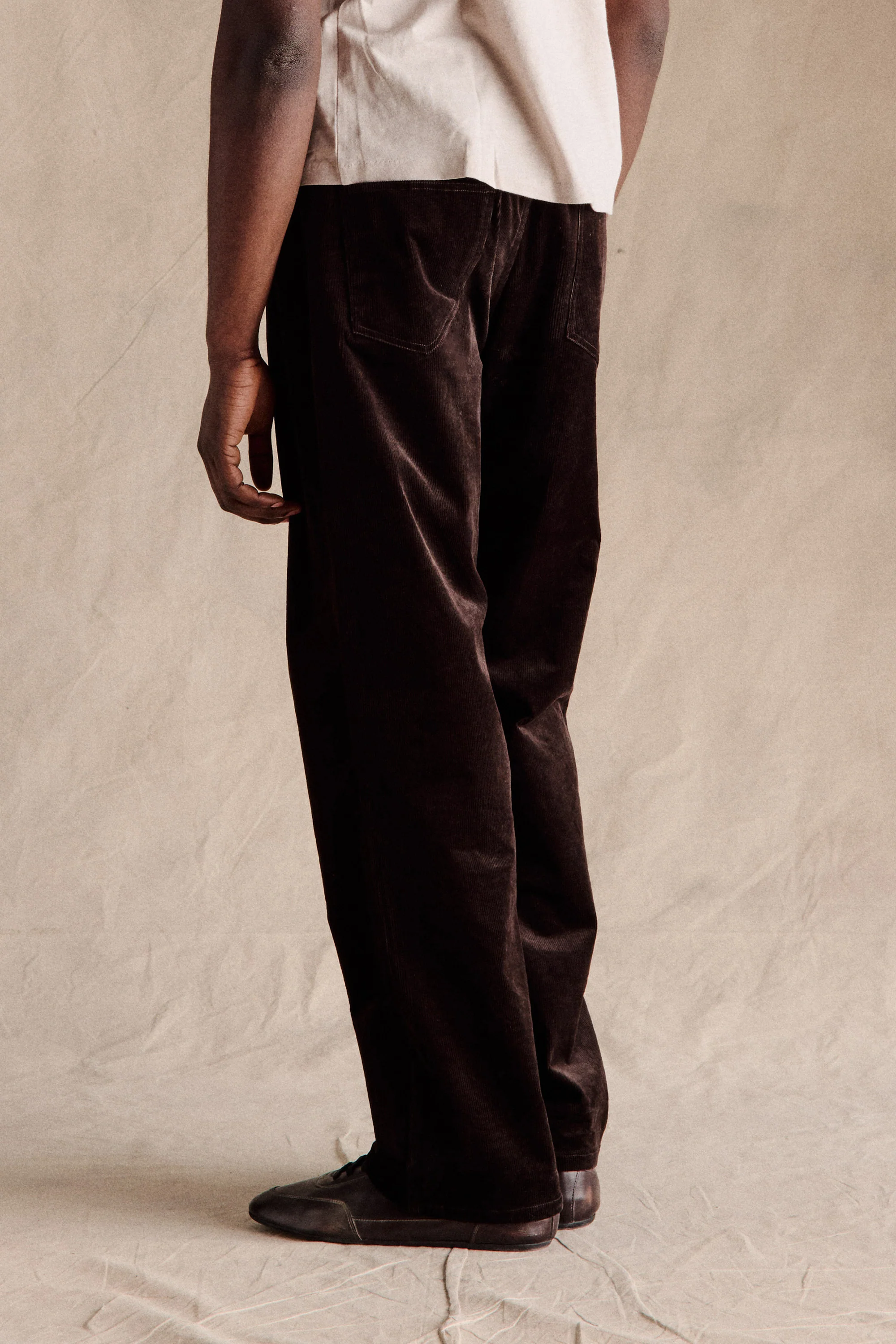 Andy Straight Corduroy Pants | Dark Brown - Image 3