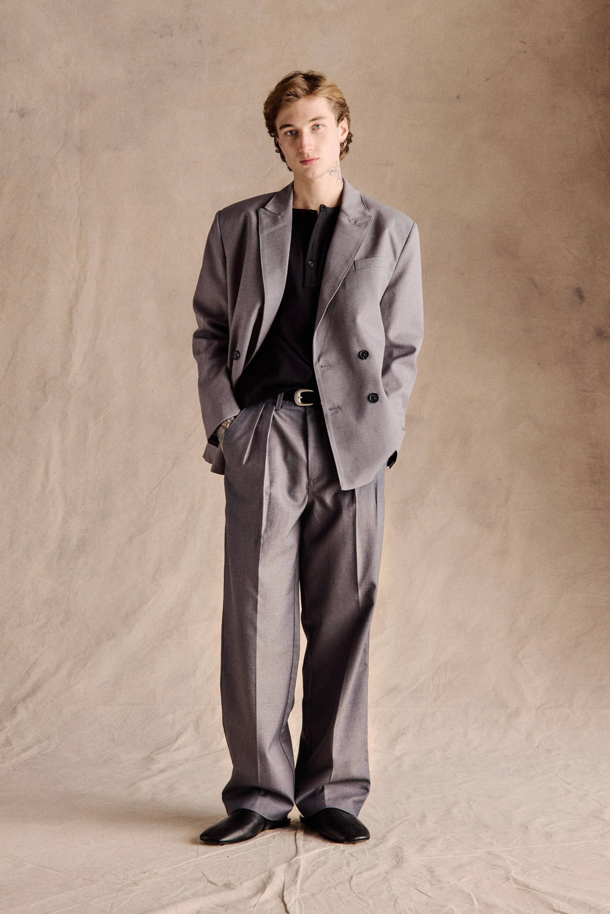 John Double-Breasted Blazer | Grey - Image 4