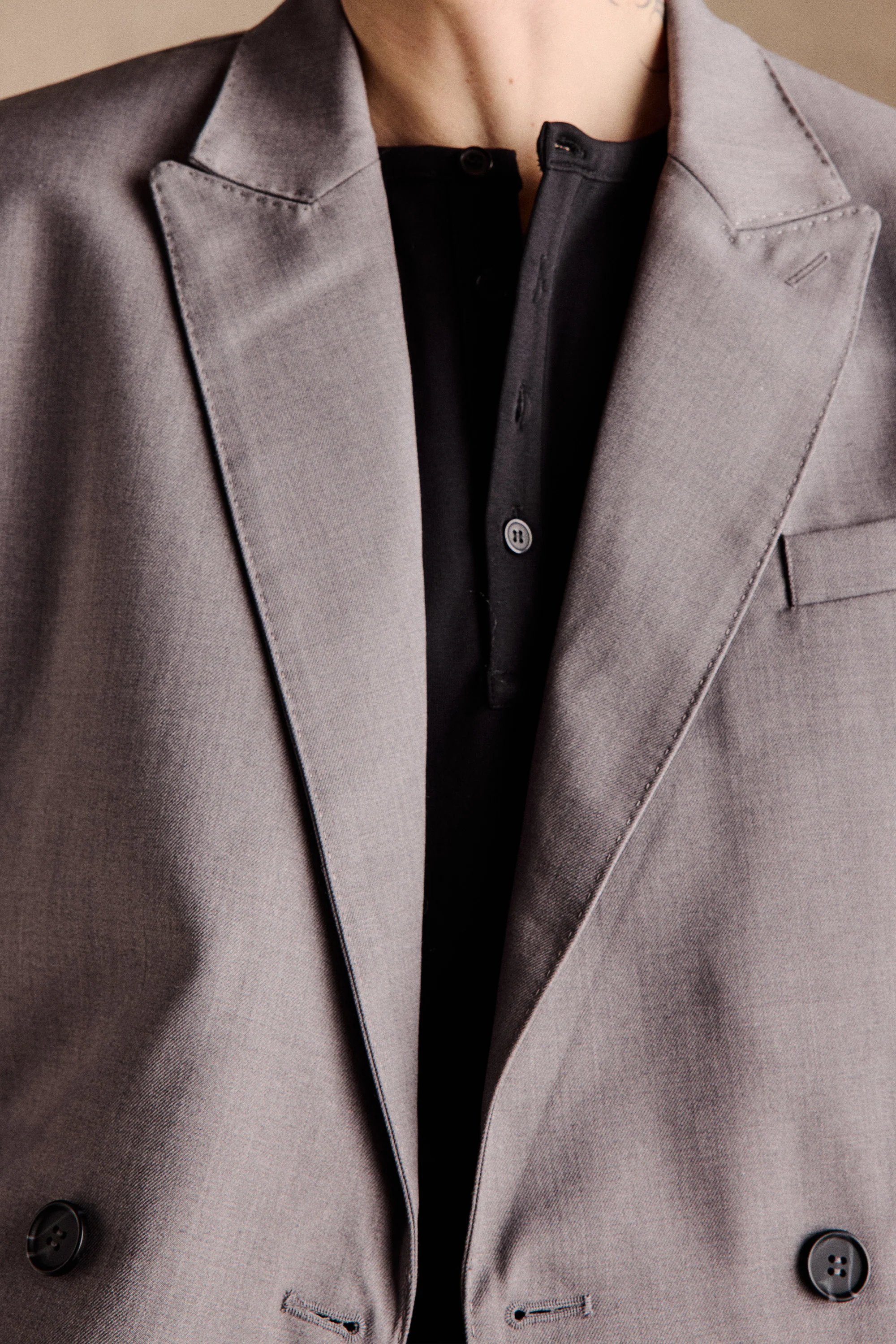 John Double-Breasted Blazer | Grey - Image 7