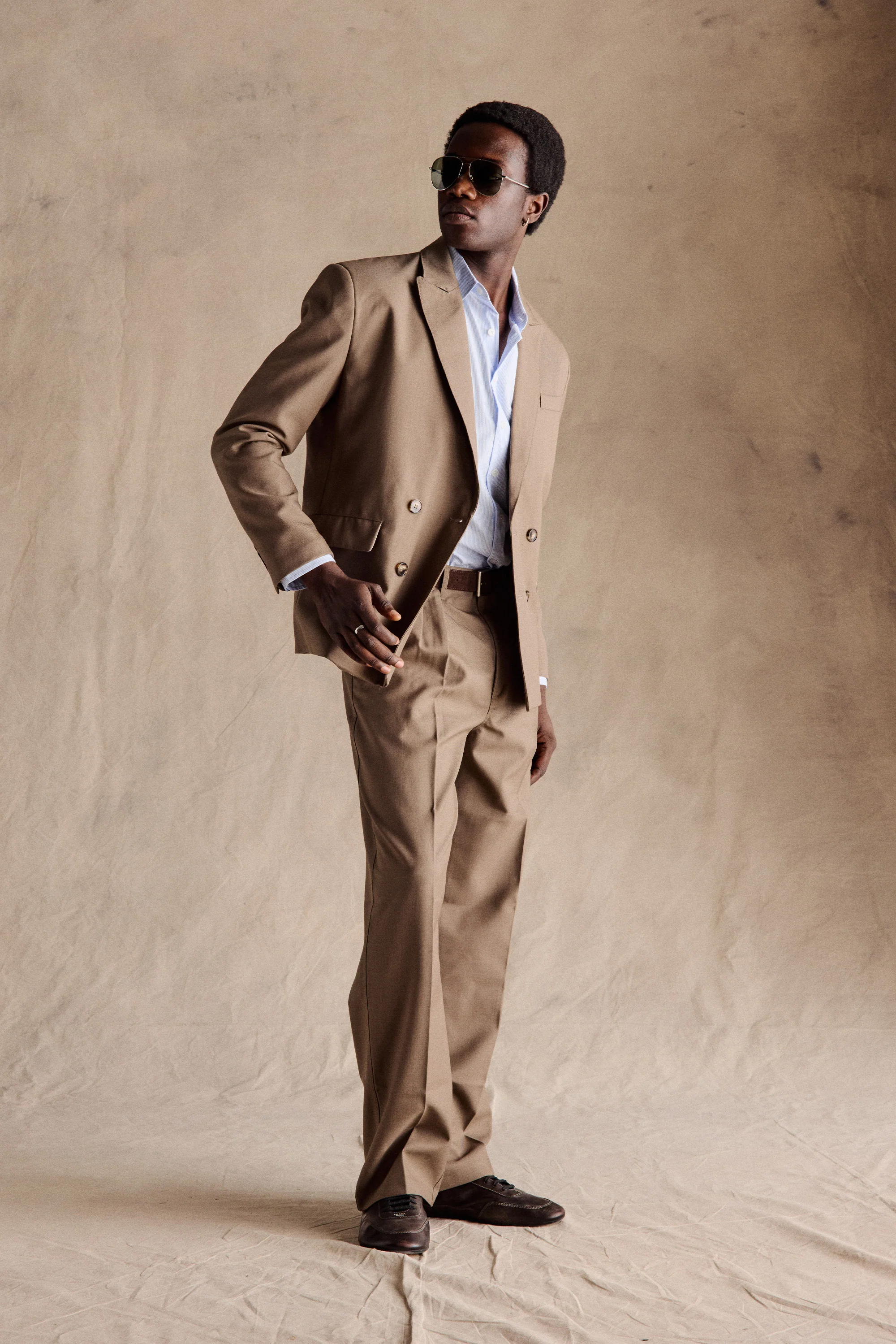 John Double-Breasted Blazer | Light Brown - Image 4