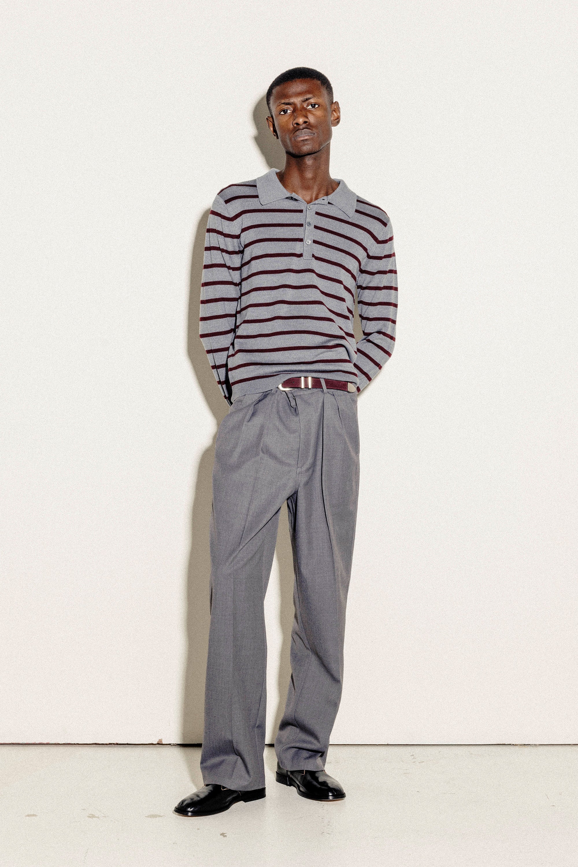 Rebel Striped Polo | Grey - Image 4