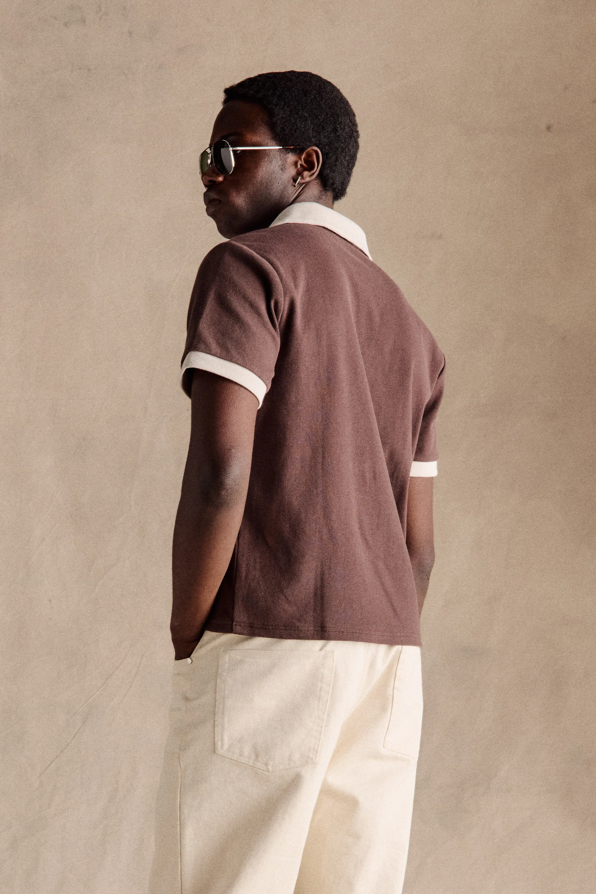 Johan Trimmed Polo | Brown - Image 3