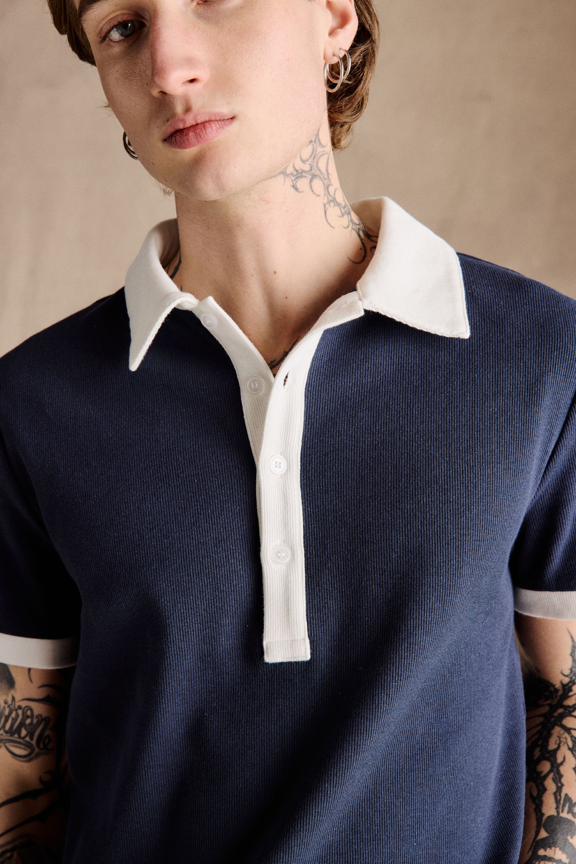 Johan Trimmed Polo | Navy - Image 5